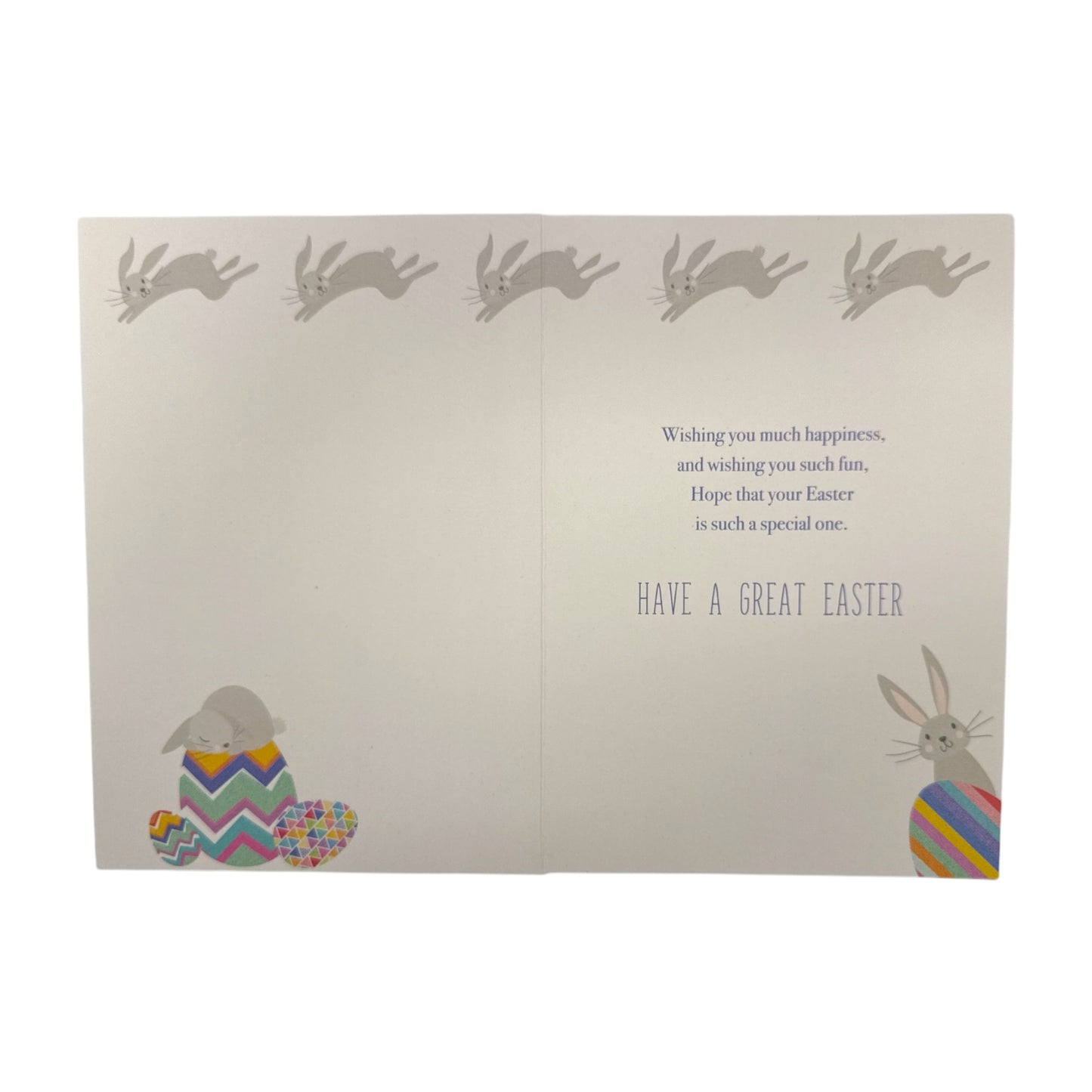 For Grandson Multicoloured Eggs Pattern Design Easter Card