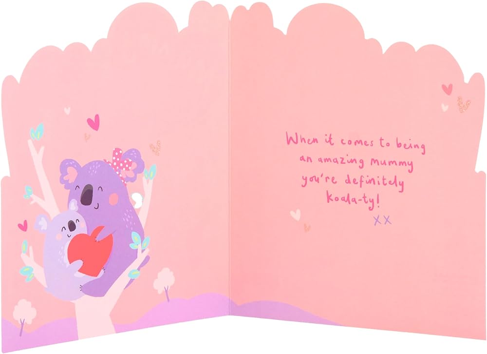 Cute Koalas Design Mummy Valentine's Day Card