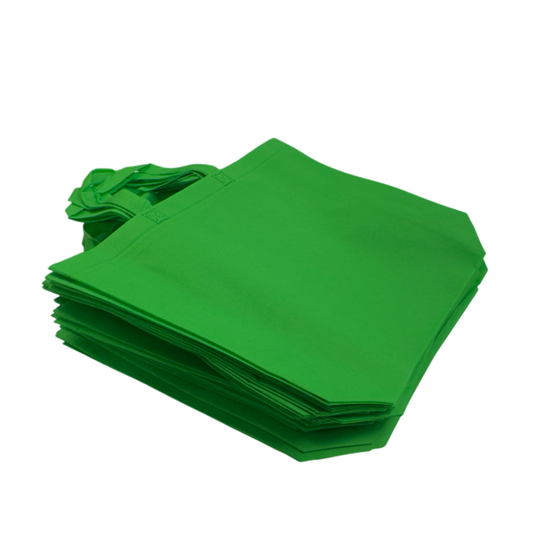 Pack of 25 Dark Green Coloured 45x35x12cm Non-Woven Bags with Handle
