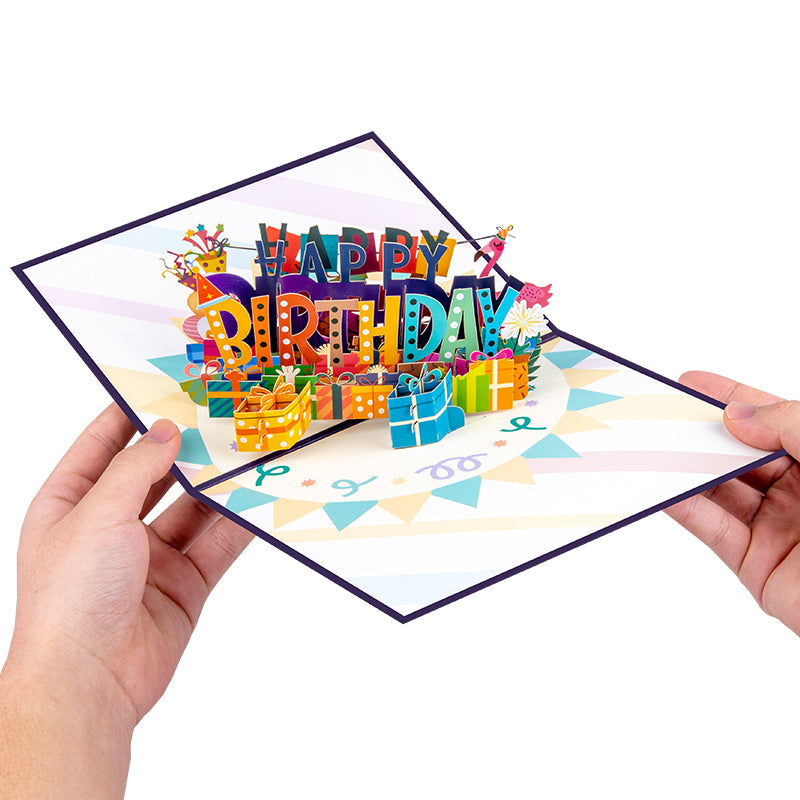 Flamingo Fiesta 3D Pop Up Birthday Card