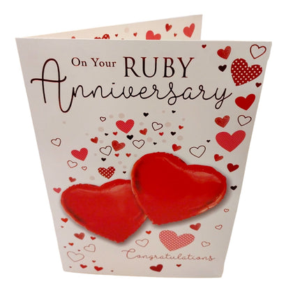 On Your Ruby Anniversary Congratulations Balloon Boutique Greeting Card