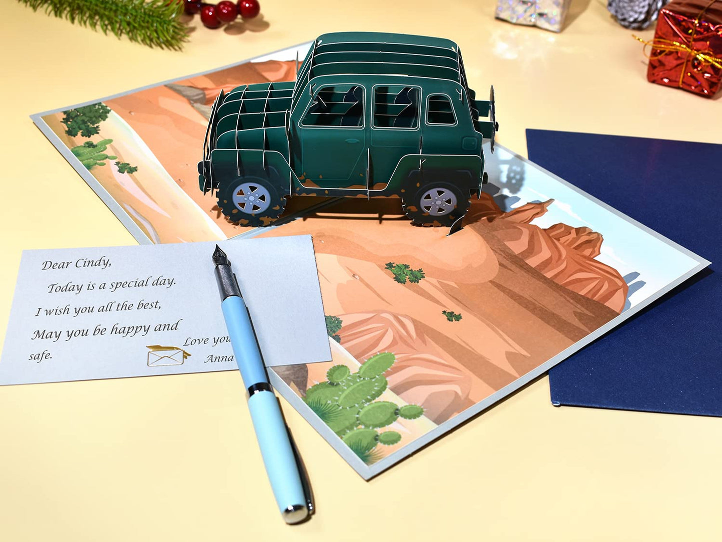 Adventure Off‑Road Vehicle 3D Pop Up Greeting Card