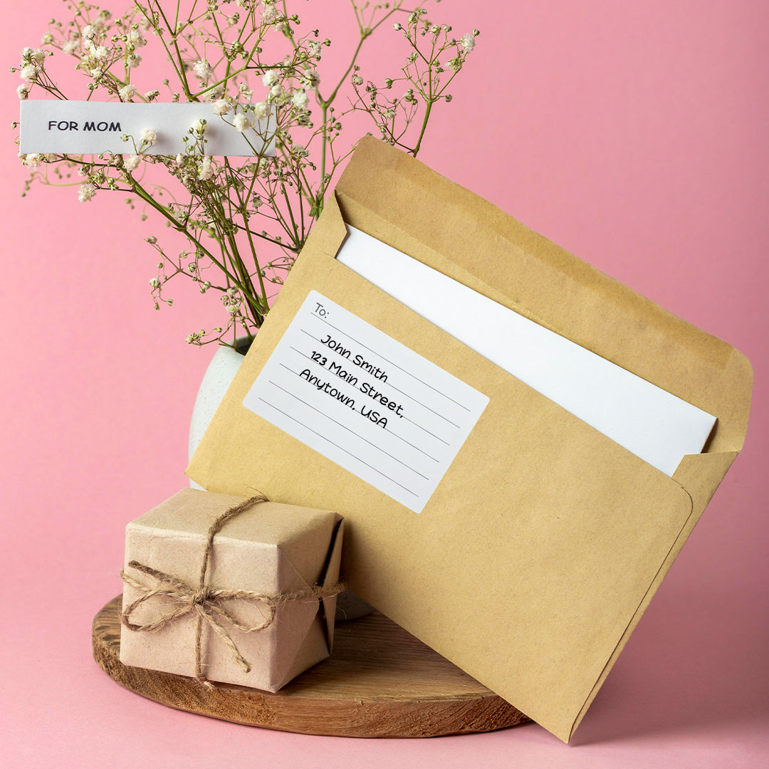 Pack of 12 Self Adhesive Parcel Labels 70x105mm