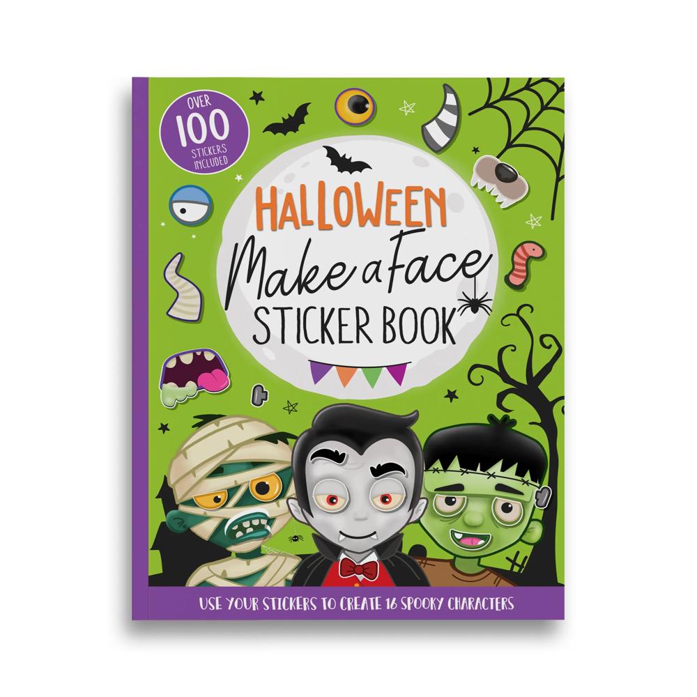 Pack of 12 Halloween Make A Face Stickers Books