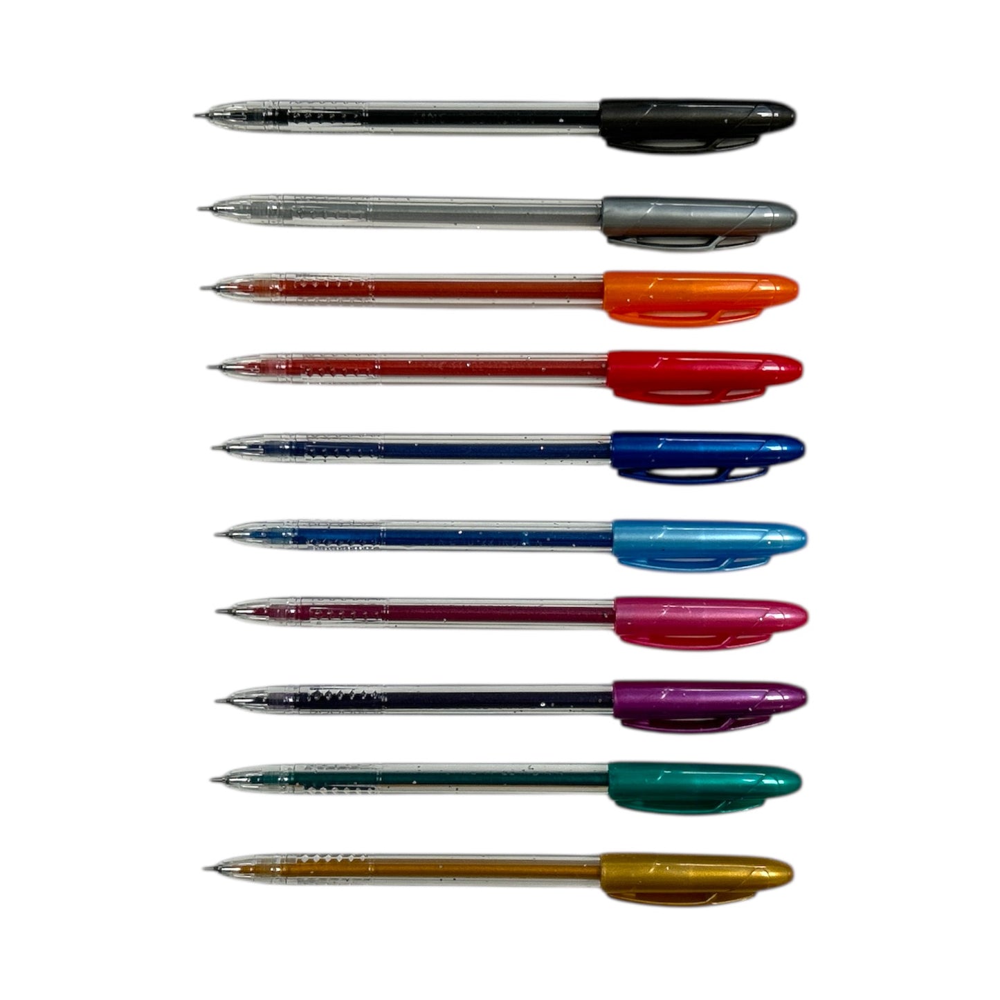 Pack of 10 Shine Assorted Colours Glitter Gel Pens