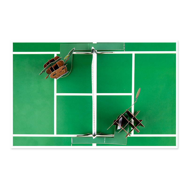 Tennis Game, Set, Snack! Cookie vs Apple Pop Up Card