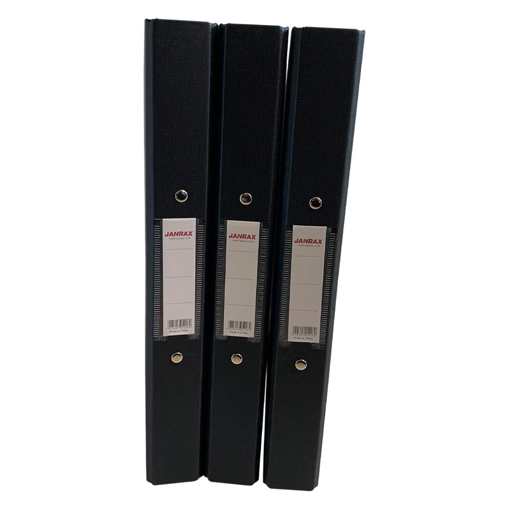 A4 Black Paper Over Board Ring Binder by Janrax