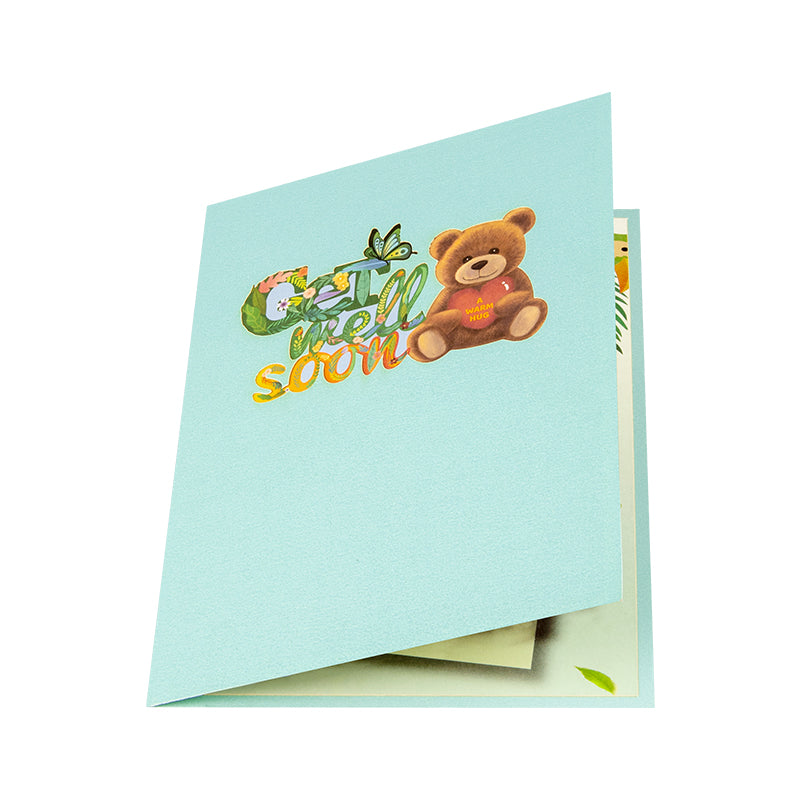 Bear Hugs 3D Pop Up Get Well Soon Card