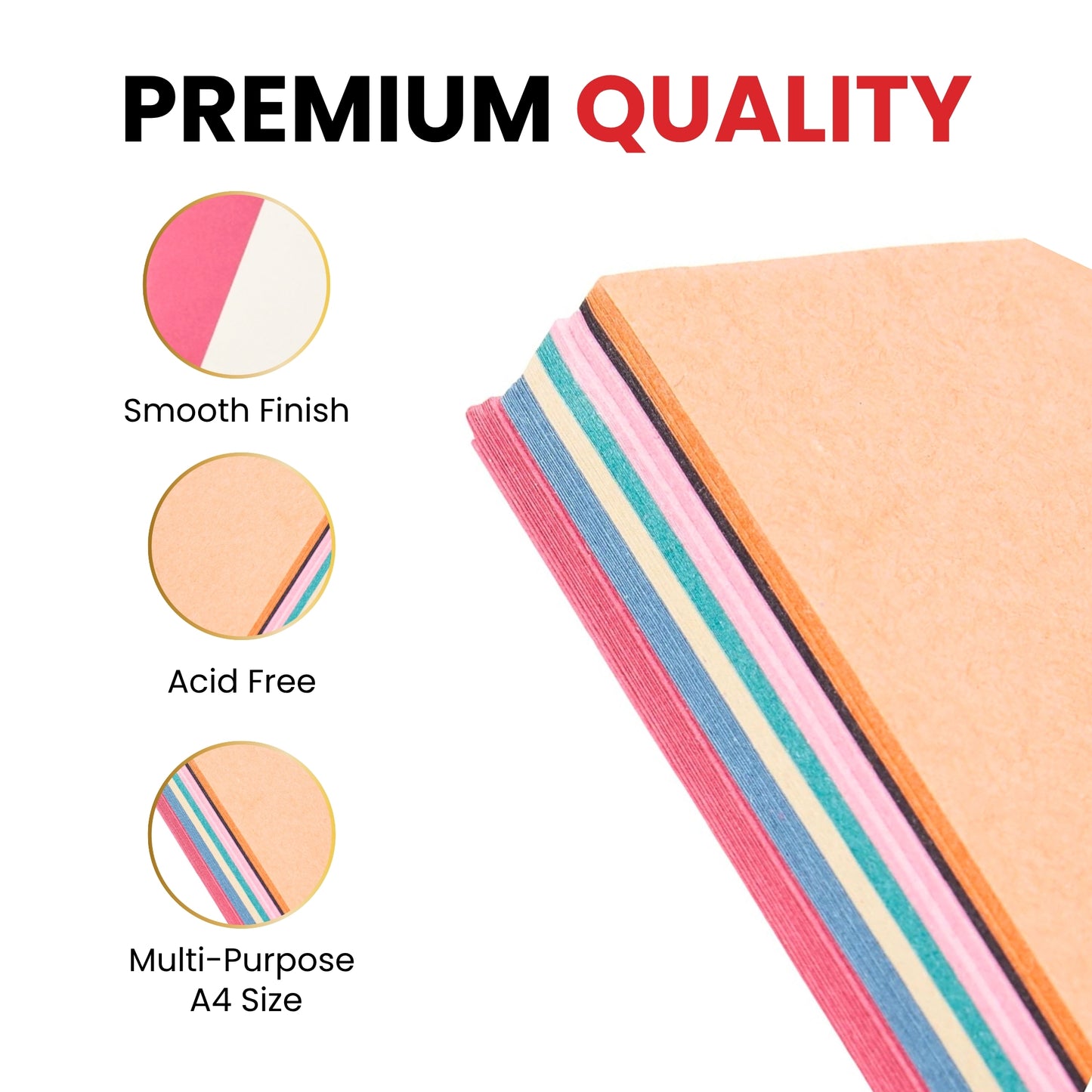 Pack of 400 A4 Assorted Coloured Activity Paper Sheets