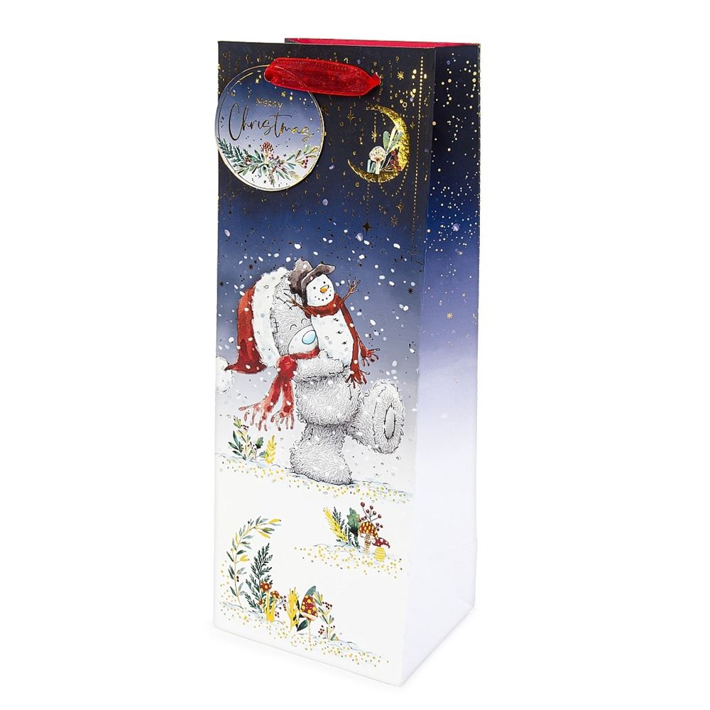 Bear And Snowman Christmas Bottle Bag {DC}