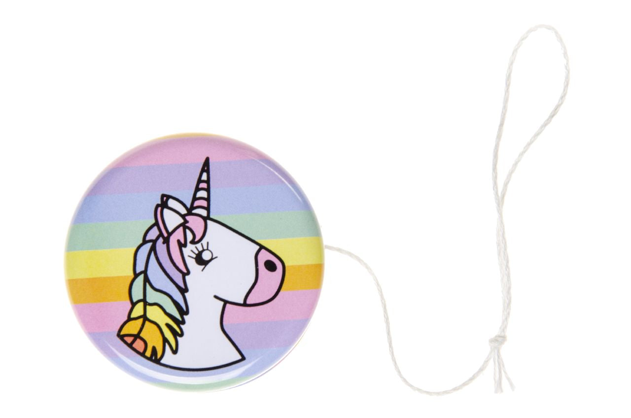Pack of 24 Metal Yo-Yo Unicorn Return Tops