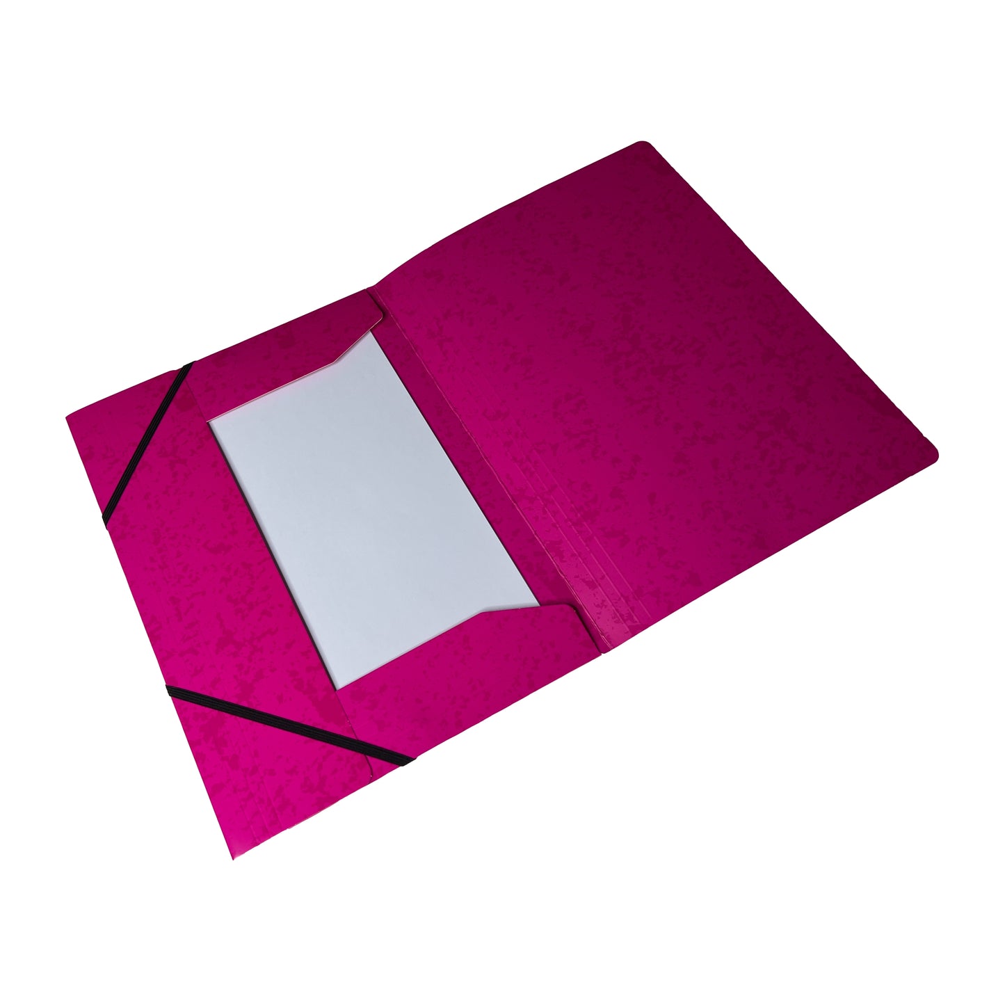 Pack of 12 A4 Pink Card 3 Flap Folders With Elastic Closure