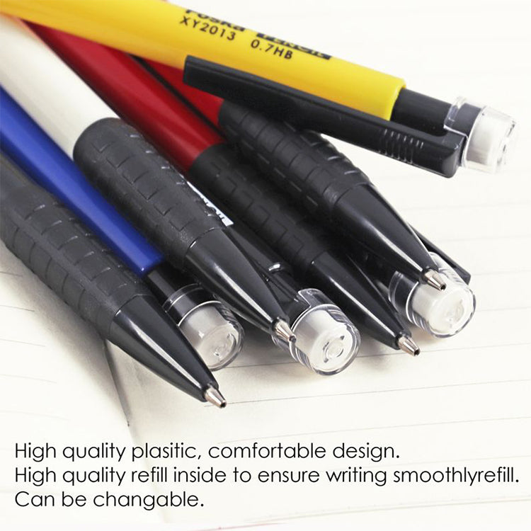 12 Sets of 0.7mm Mechanical Pencil and HB Lead Refills – Comfortable Grip, Smooth & Precise Writing