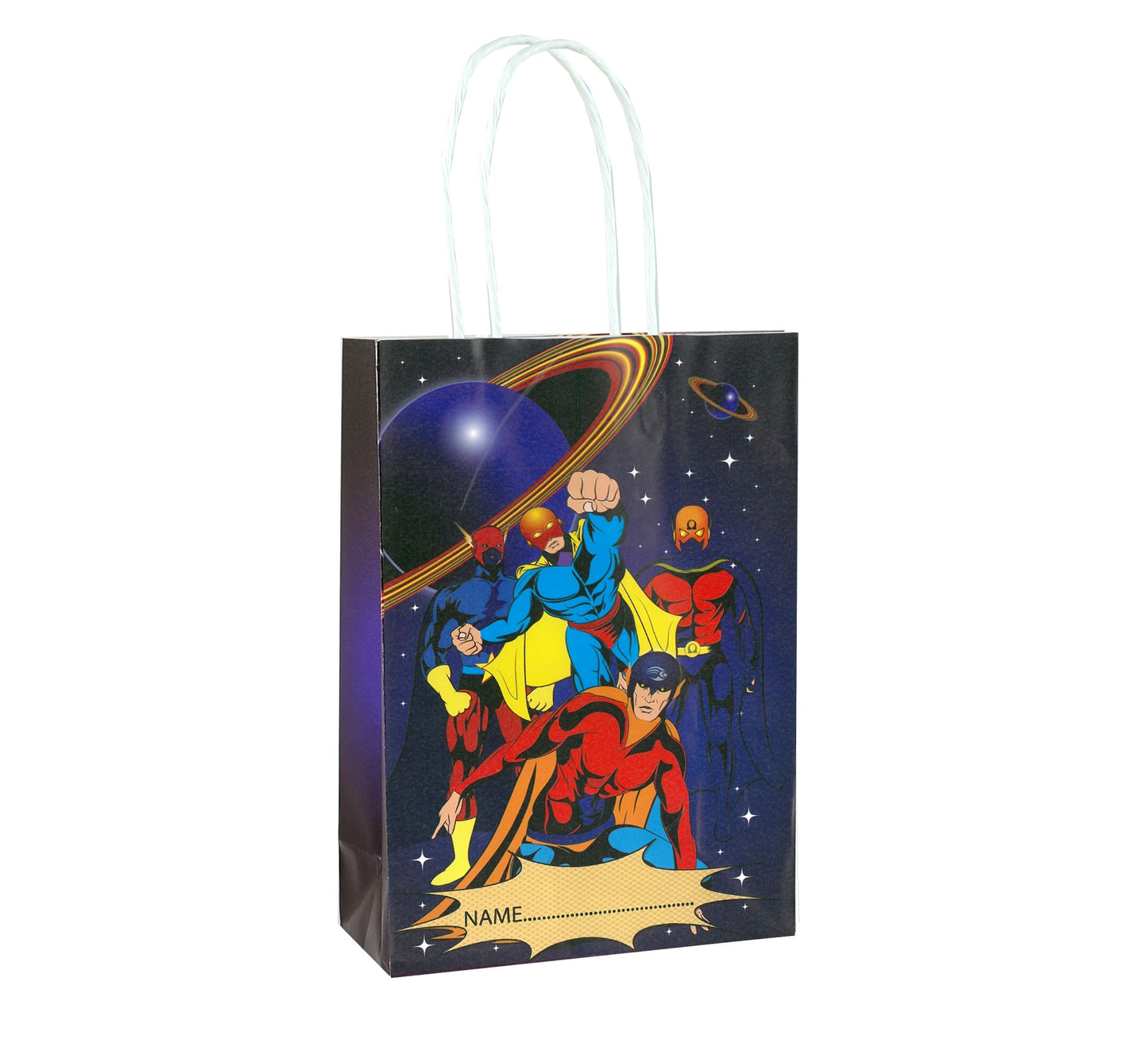 Pack of 6 Super Hero Party Bags with Handles