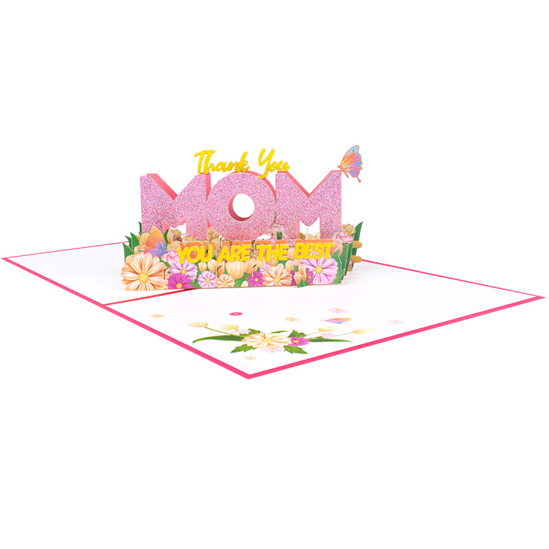 MOM in Bloom Sparkle & Petals 3D Pop Up Mother’s Day Card