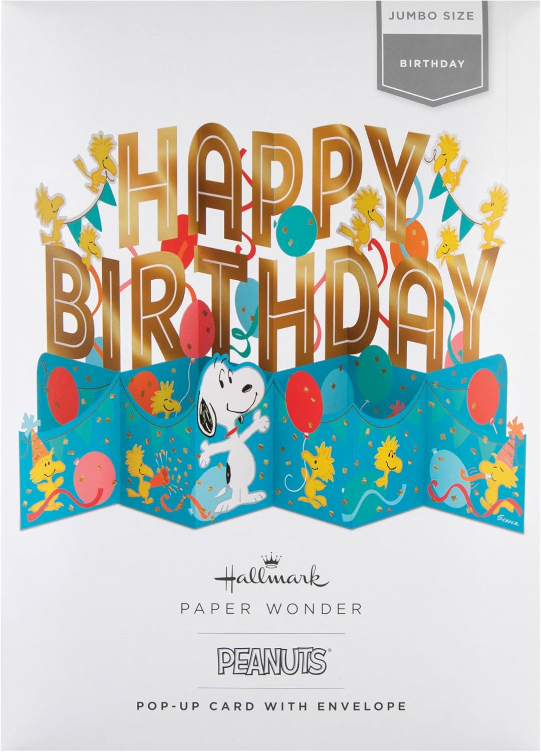 Banner Design Peanuts Snoopy 3D Pop Up Happy Birthday Card