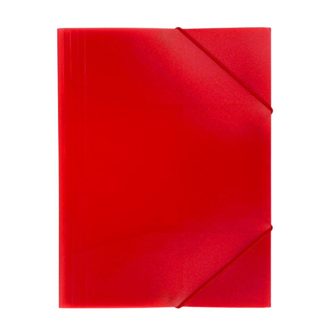 Janrax A4 Clearview Red 3 Flap Folder with Elasticated Closure