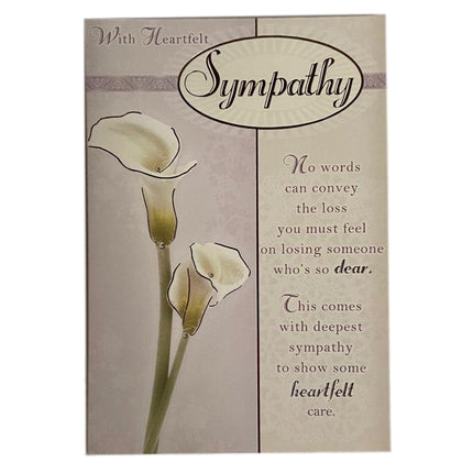 With Heartfelt Words Sympathy Card