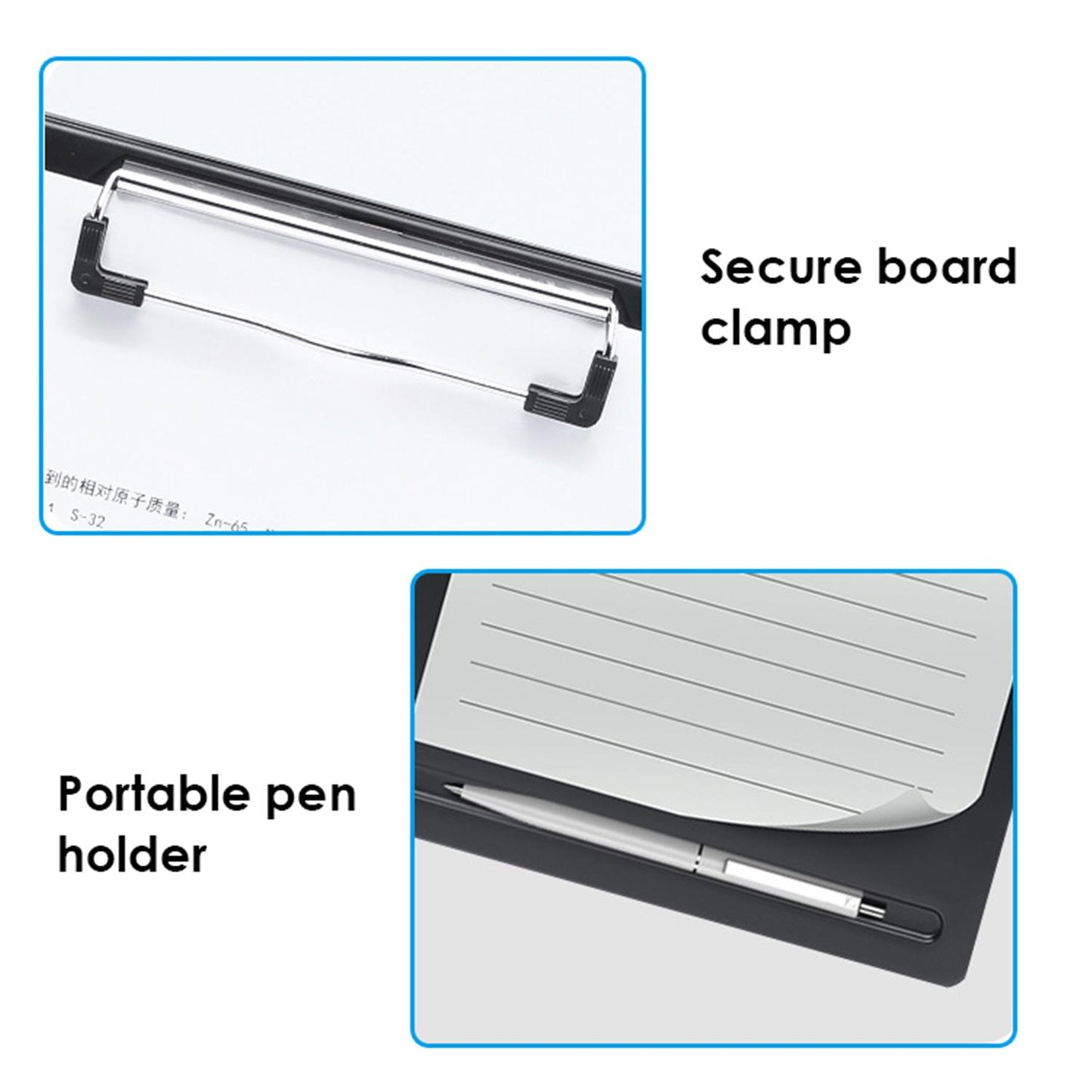 Multi-functions Waterproof Plastic PP Storage Clipboard 32.1 × 24 × 2 cm