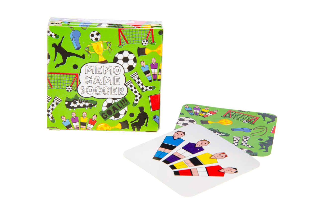Pack of 12 Soccer Mini Memory Games 28 Cards