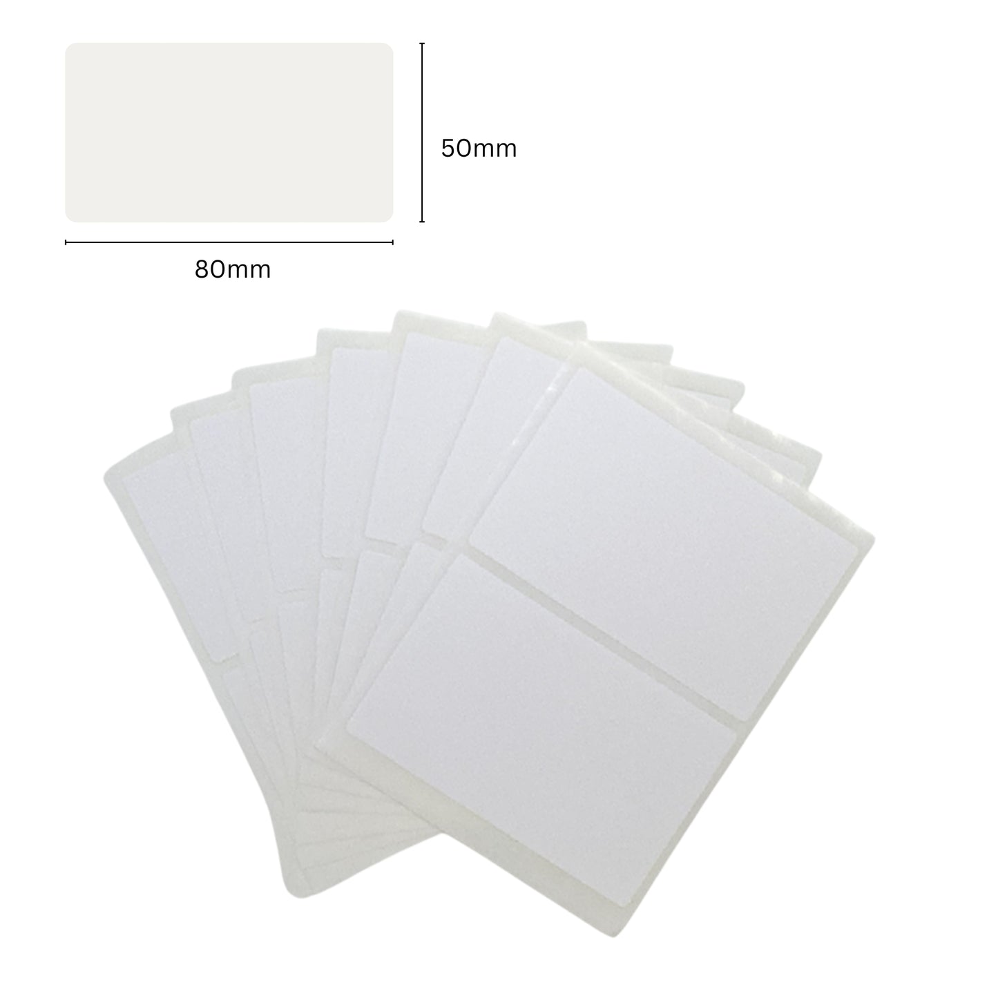 Pack of 168 White 50x80mm Rectangular Labels