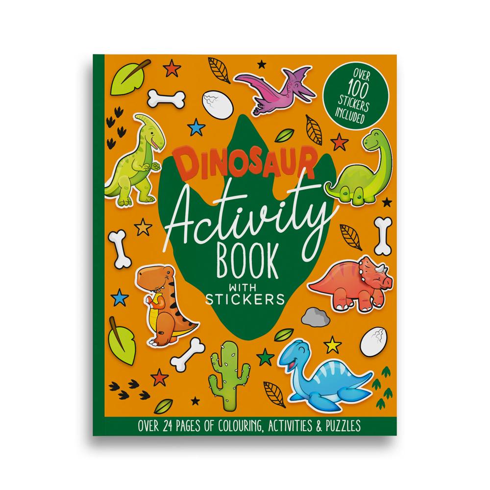 24 Pages Dinosaur Activity Book with Stickers