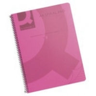 Poly Spiral A5 Translucent Pink Book