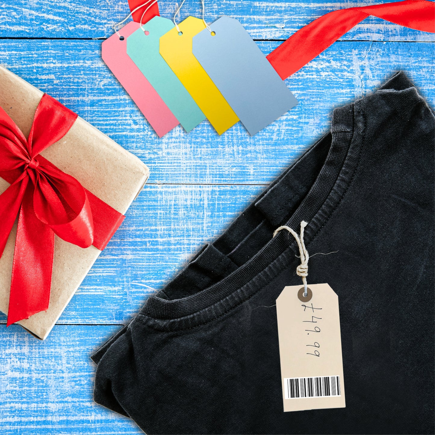 Pack of 100 Medium White Strung Tags 25 x 39mm