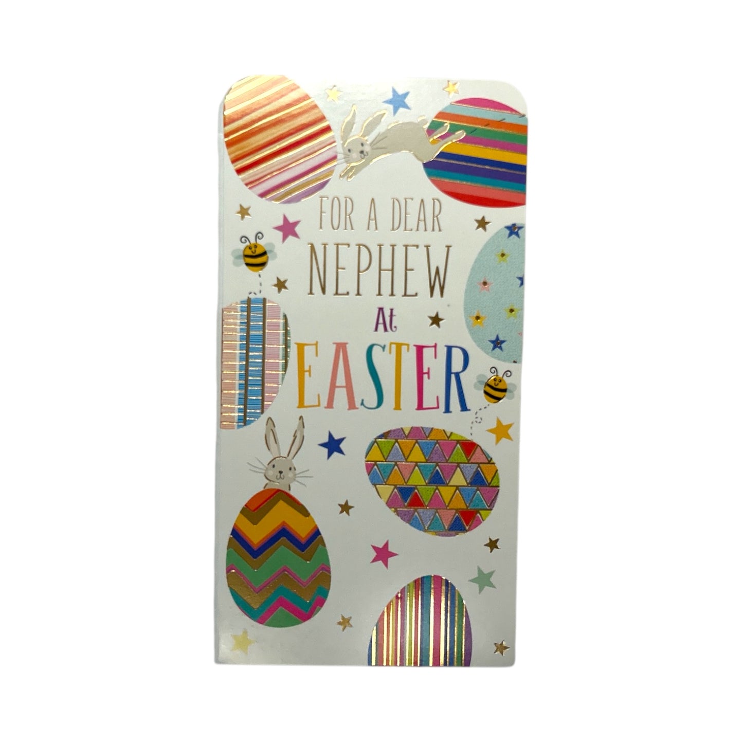 For A Dear Nephew Bunnies And Eggs Design Easter Money Wallet Card