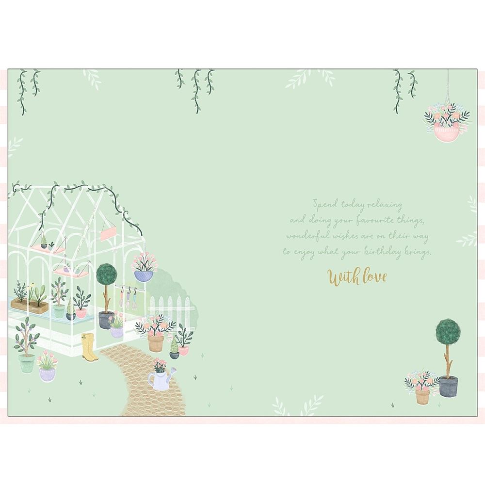 Garden Greenhouse Design Daughter Birthday Card