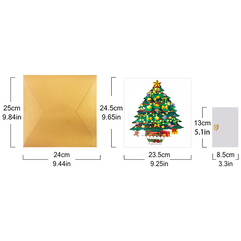 Season’s Tree of Light 3D Pop Up Christmas Card