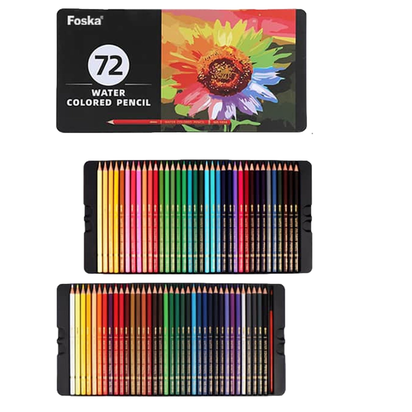 Pack of 72 Professional Water Coloured Pencils