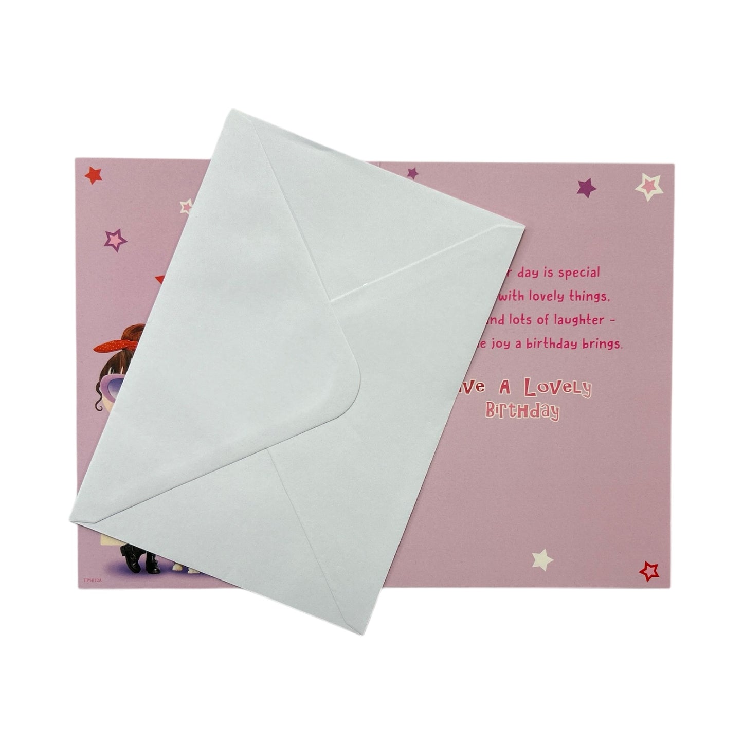 Daughter Juvenile Girl With Puppies Design Birthday Card