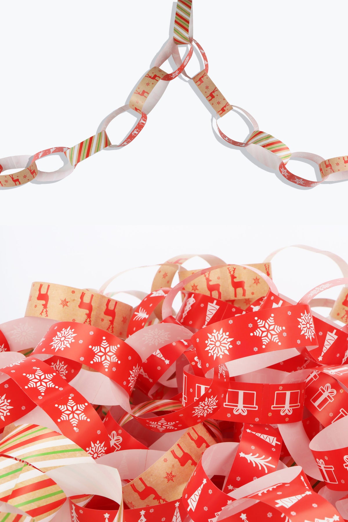 600 Pieces Christmas Paper Chains DIY Decoration Set