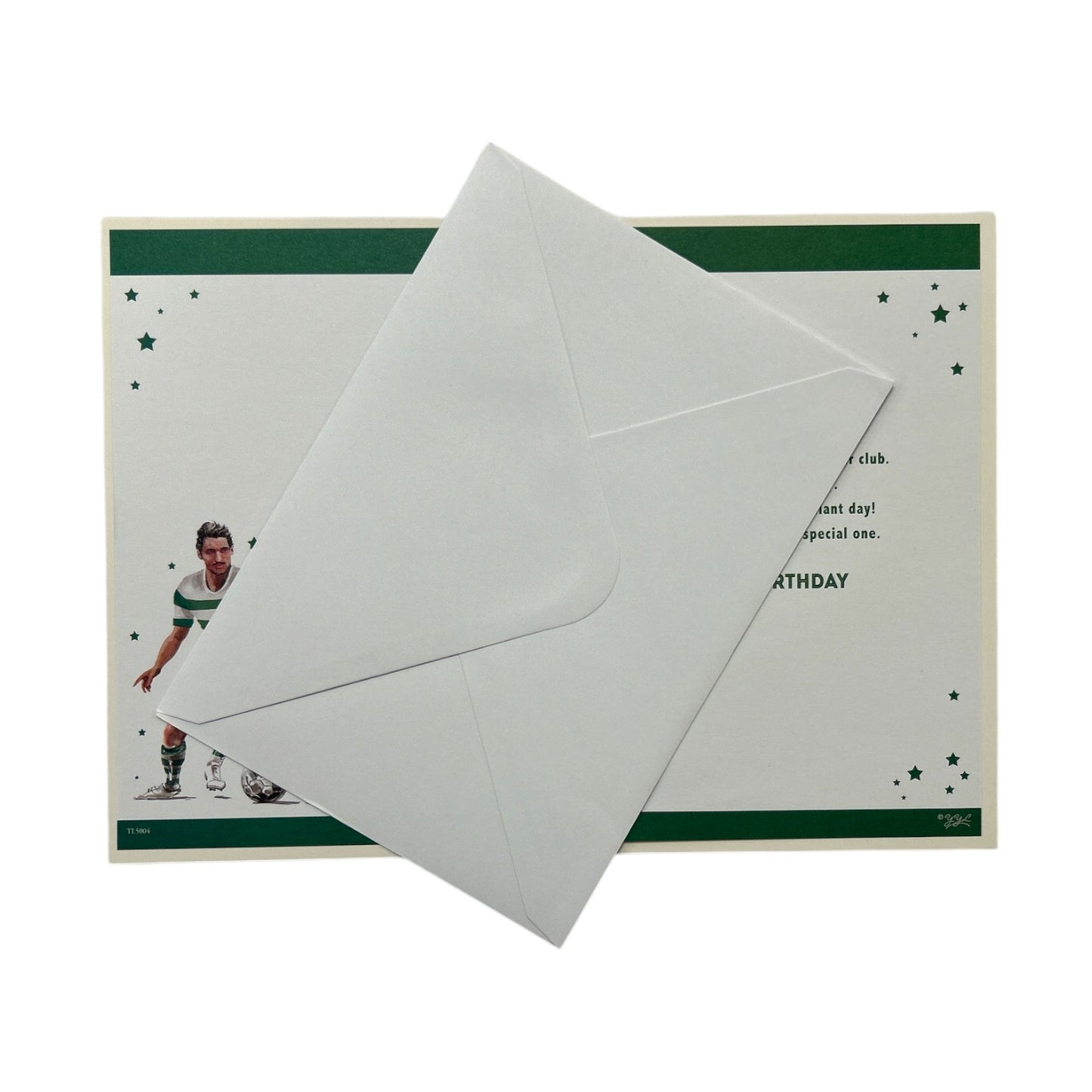 A Man In Green and White Soccer Uniform Customized Male Birthday Card