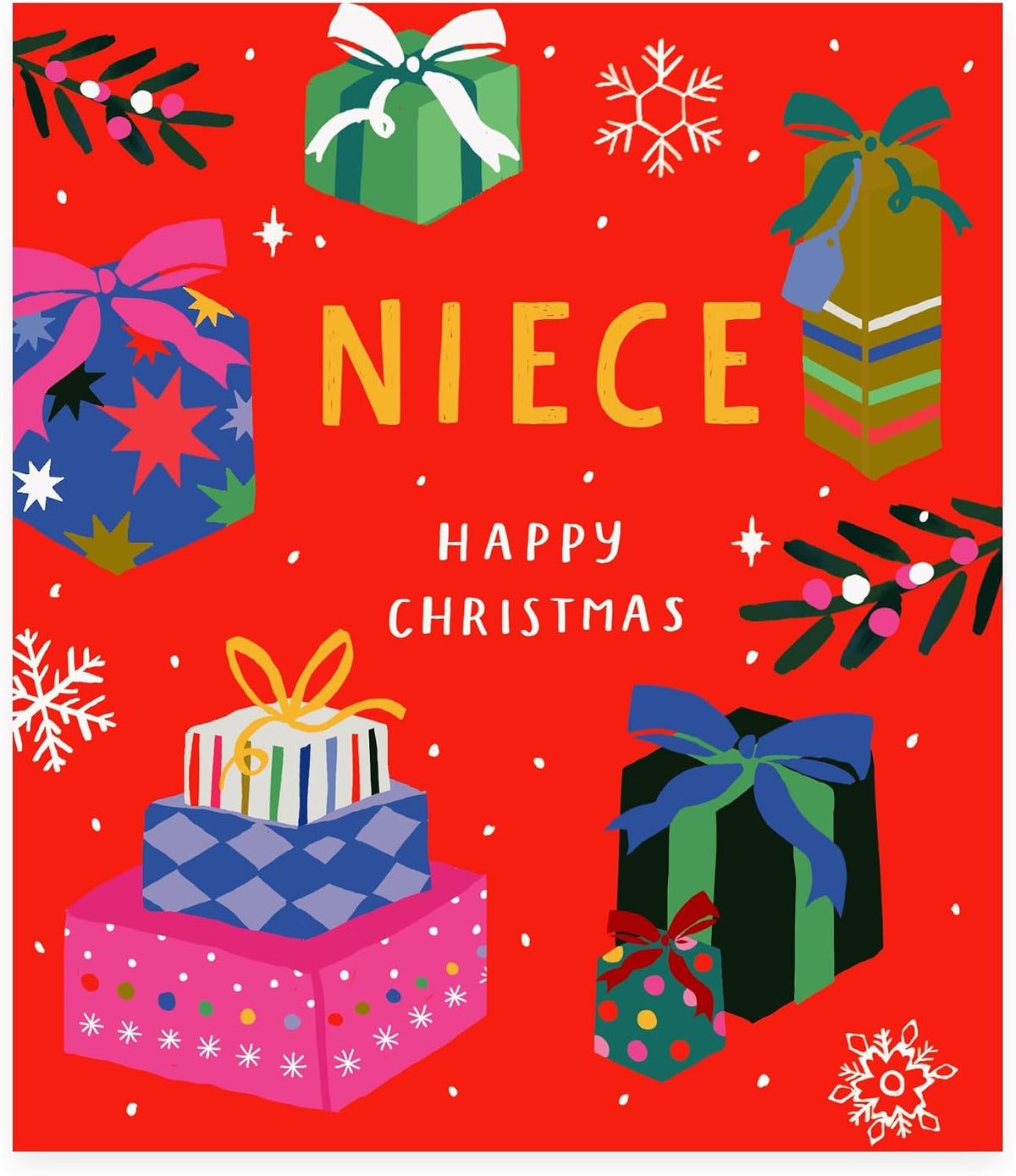Presents Design Niece Christmas Card