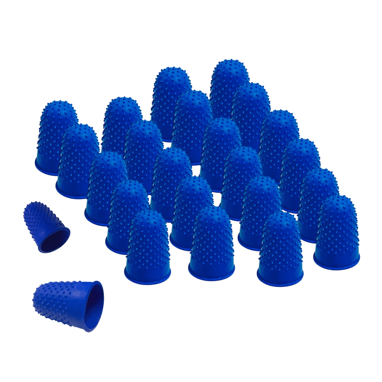 Pack of 24 Blue No.1 Rubber Thimblettes - Medium Thimble Finger Cones