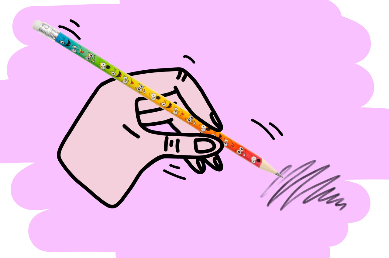 Pack of 12 Laughing Face Design Pencils with Eraser