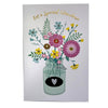 Special Grandma Flower Pot Design Foil Finished Birthday Card