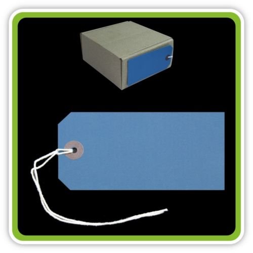 250 Large Reinforced Blue Strung Tags Luggage Labels 120 x 60mm