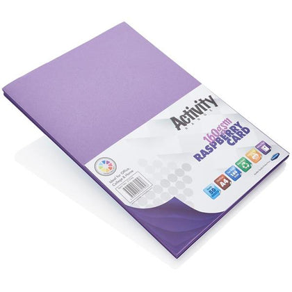 Pack of 50 Sheets A4 Raspberry Purple 160gsm Card by Premier Activity