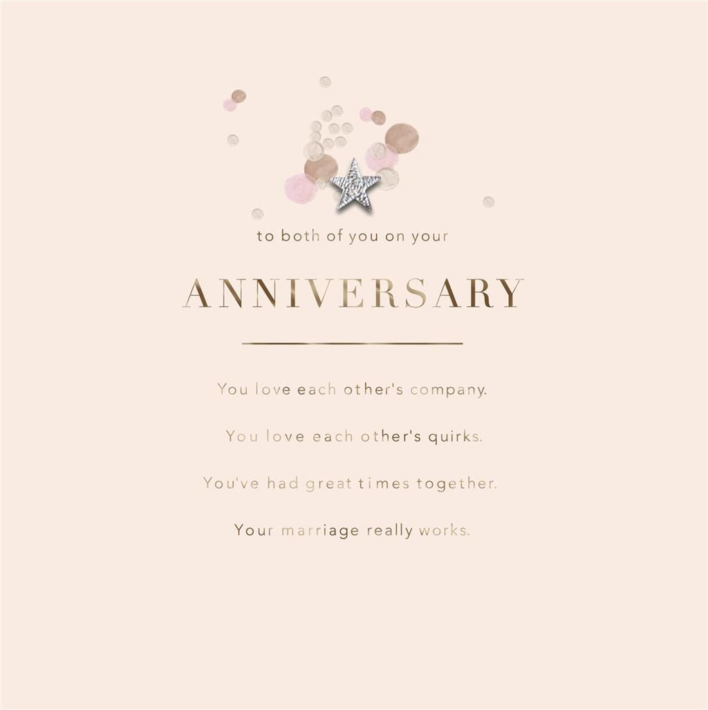 Anniversary Card to Both Elegant Text Led Design
