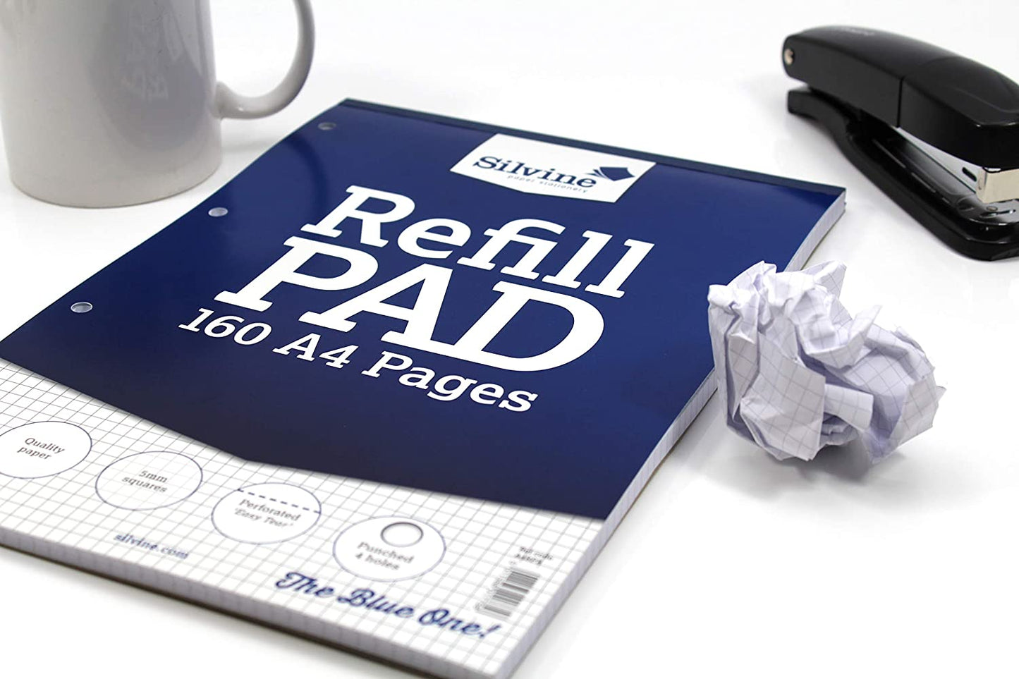 A4 160 Pages 5mm Squares Ruled Refill Pad (210 x 297mm)