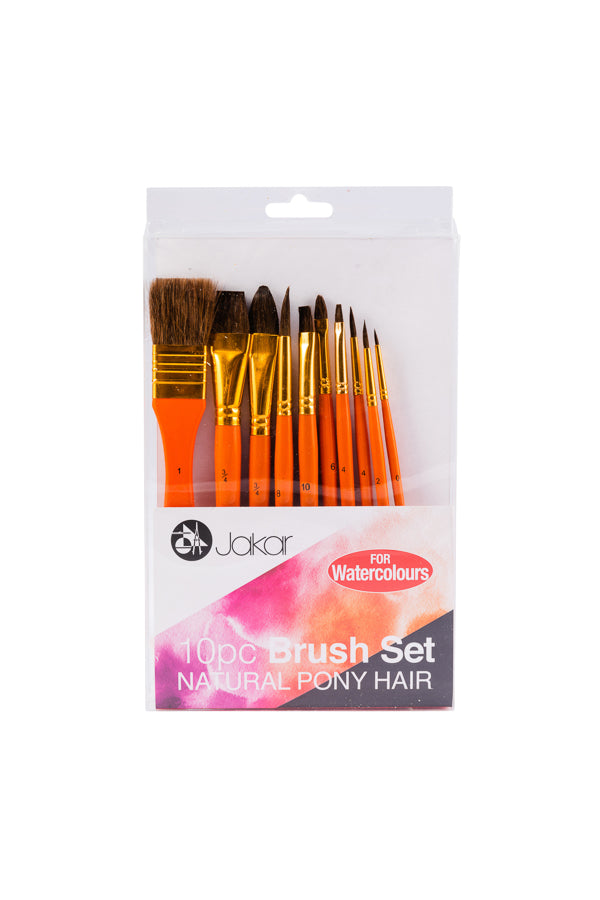Pony Hair Bristles Brush Set For Watercolour
