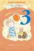Today You're 3 Boy With Balloon Design Nephew Candy Club Birthday Card