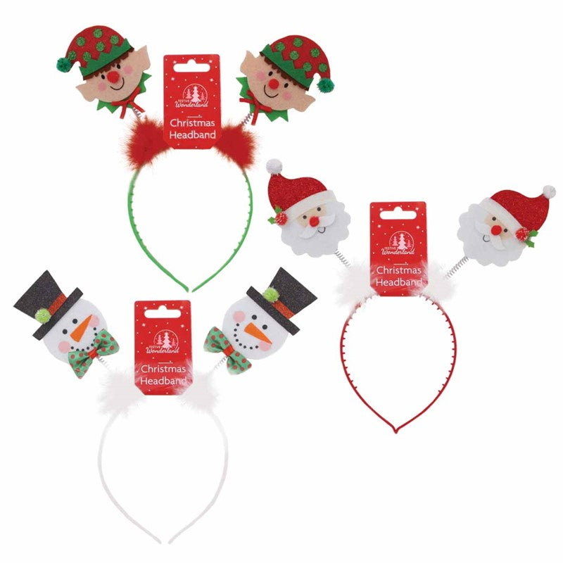 Plush Christmas Characters Wobbly Headband