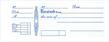 Duplicate Receipt Cheque Book Style (80 x 202mm)
