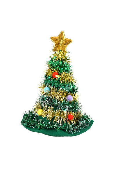 Christmas Tree Design Adult Hat with Star