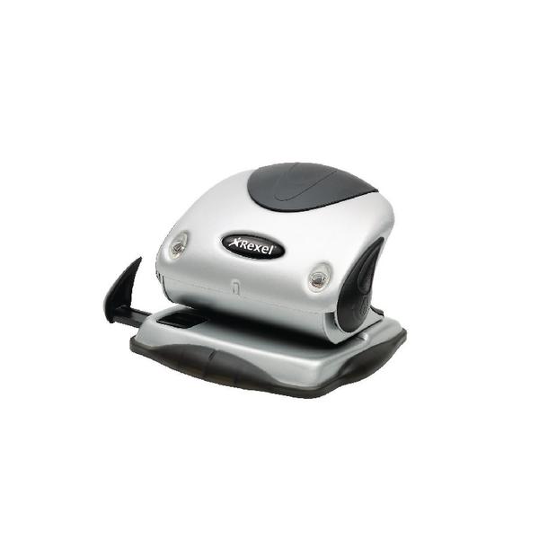 Rexel Precision P215 Hole Punch Silver/Black 2100738