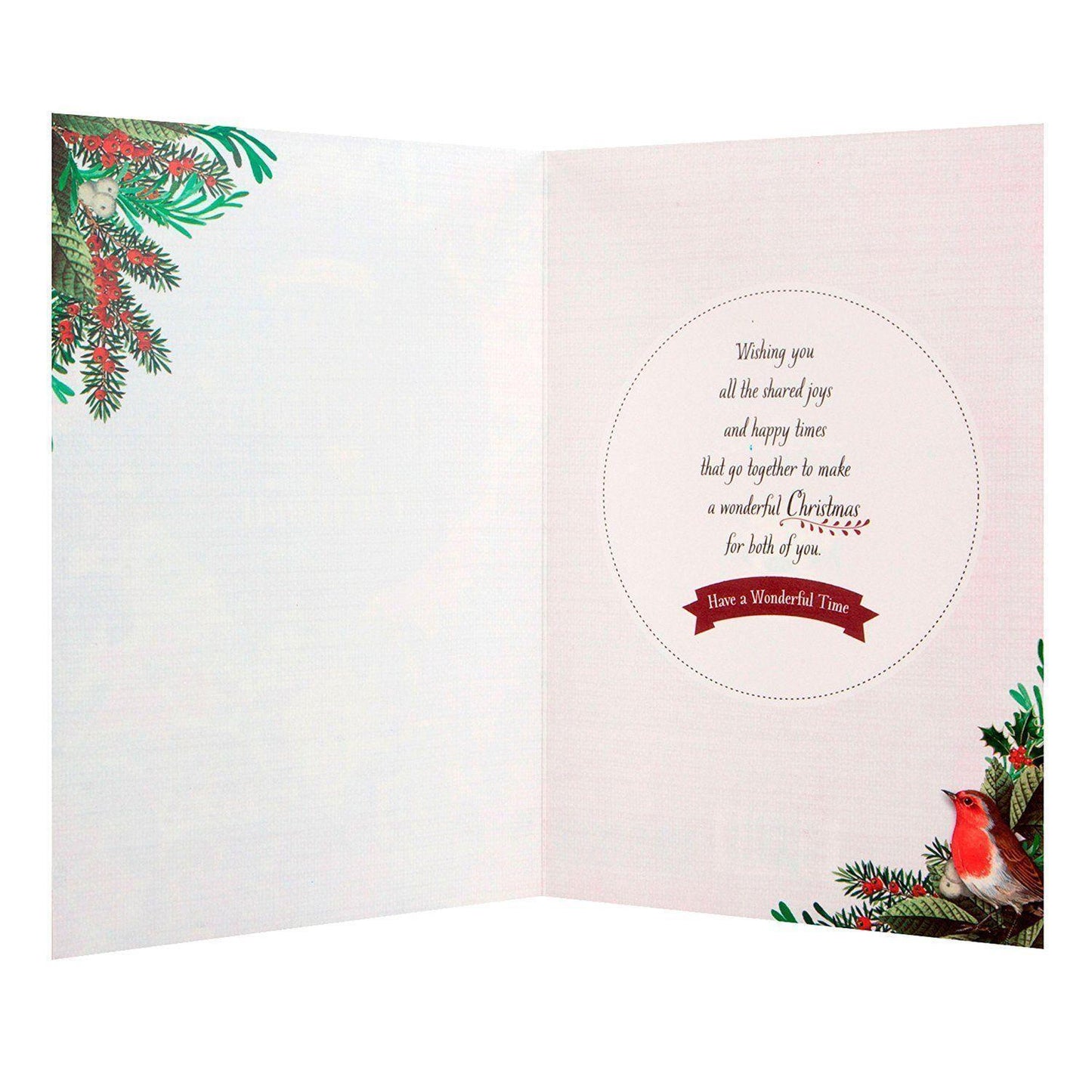 Christmas Card To Dad & Partner 'Happy Times'